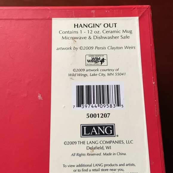 Lang “Hangin’ out “ mug in box - Picture 8 of 8
